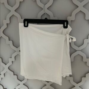 Elegant White Wrap Skirt